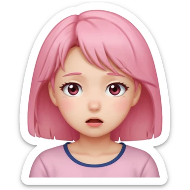 Anime girl flustered sticker