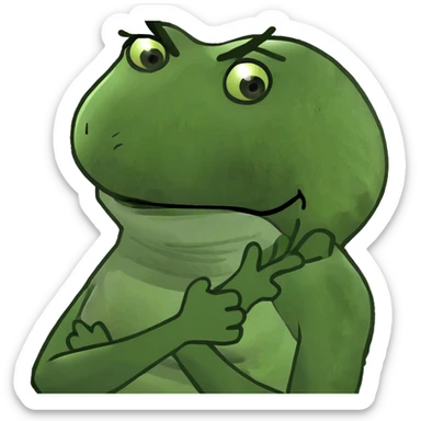  women  arms crossed around his neck choking himself angrily  sticker