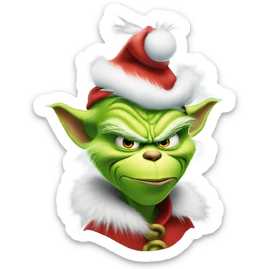 the grinch has an itchy ear sticker