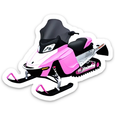 Pink snowmobile  sticker