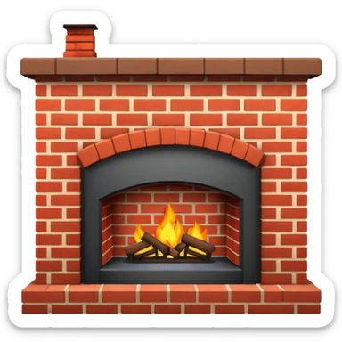 Brick fireplace  sticker