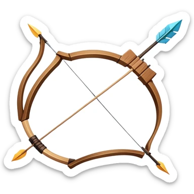 A bow with arrows sticker