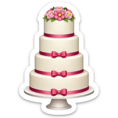 Beautiful wedding cake sticker
