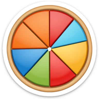 pie chart with three divisions  sticker