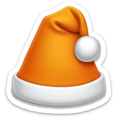 orange santa hat sticker