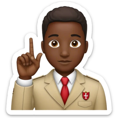 kappa alpha psi member holding hand sign up sticker