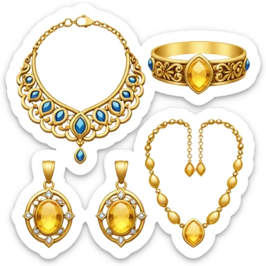 gold and jewelry sticker