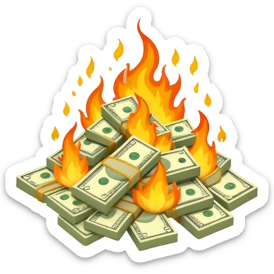 money fire sticker