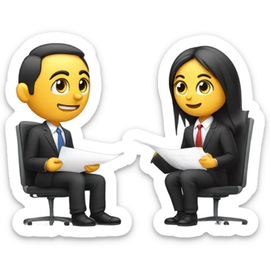 job interview sticker