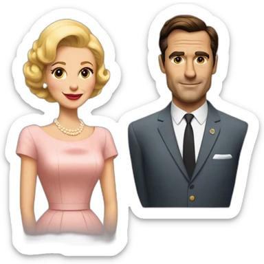 Don and Betty Draper sticker