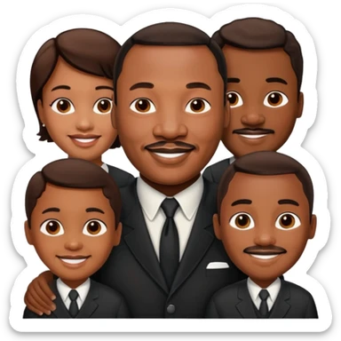 Martin Luther King JR. Siblings sticker