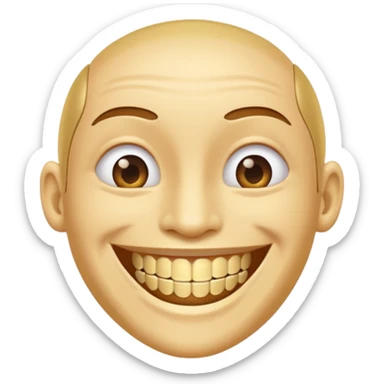 Smile with gold teeth sticker