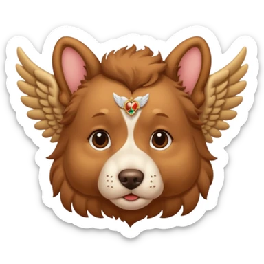 My dogs head on Cupid body sticker