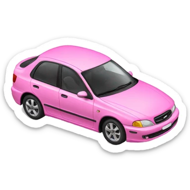 Pink car sticker