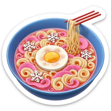 Pink 🍜 snowflake sticker