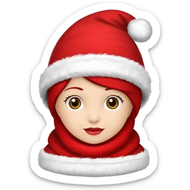 gorro mamá Noél navideño sticker