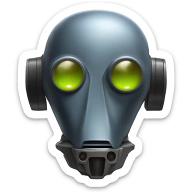 Person who is a droid with dark skin and a big nose and has lasers sticker