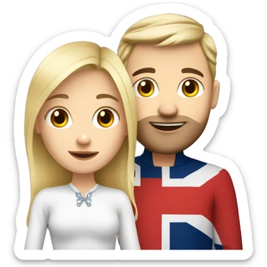 European girl with Norwegian boyfriend  sticker