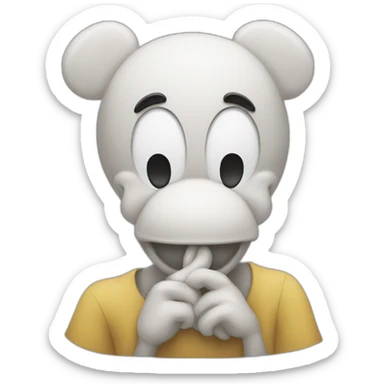 Mickey qui dit silence sticker