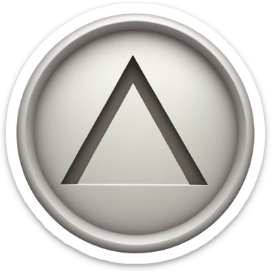 A circle with a triangle coming out the side sticker