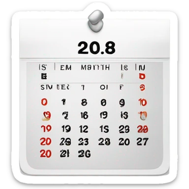 Create a realistic calendar page displaying “28 February” with a clean, minimalistic design. The text should be bold and clear, with a neutral or subtle color scheme. The page may have a slight curl or paper texture against a simple background. sticker