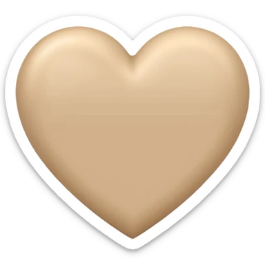 Coração bege sticker