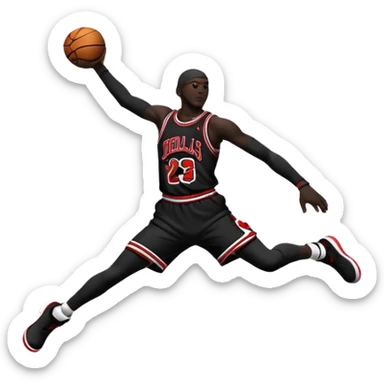 Air Jordan logo solid black minimalistic sticker