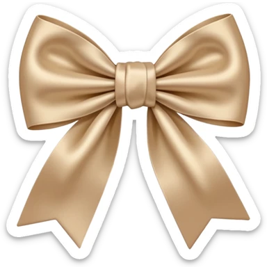 Beige bow sticker