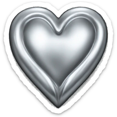 Chrome heart sticker
