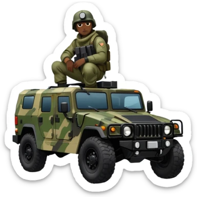 Stealthy camouflage Rock climbing Snow planet dark scary Imperial Shock Troopers police off road interceptor humvee camper  sticker