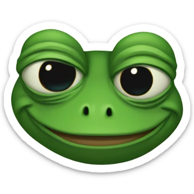 Pepe frog with a clover sticker