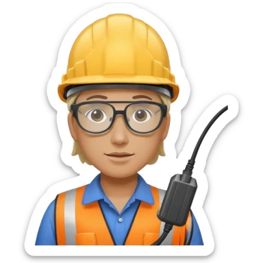 Electricity power employer at work sticker