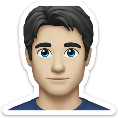 Damon Salvatore with blue eyes sticker