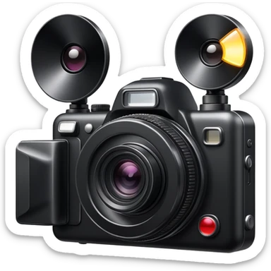 camera with flash sticker