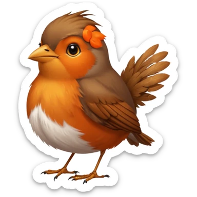 un rouge gorge danse sticker