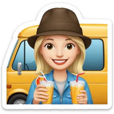 circus Rockstar drinking colddrink van  sticker