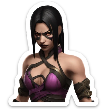 Sadness Mileena Mortal Kombat X sticker