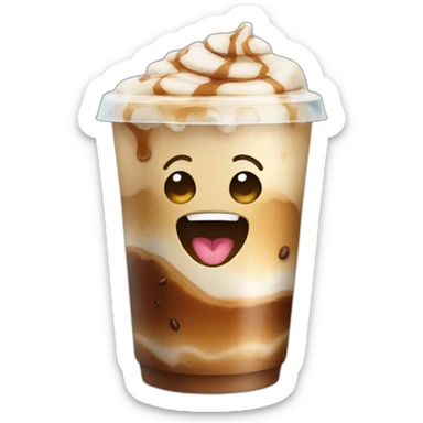 Happy Icedcoffee face  sticker