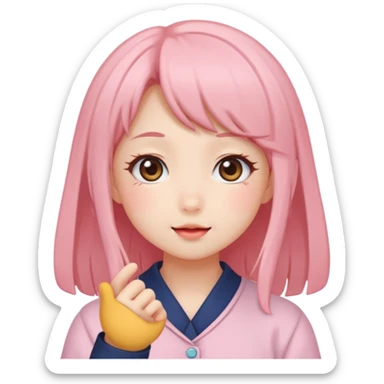 A Kawaii anime girl doing aeogyo  sticker