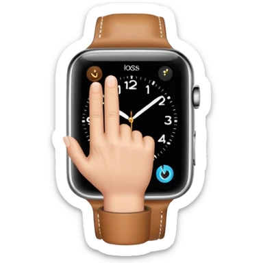 Just the finger like in the 4 picture but the watch on top of the sleeve  sticker