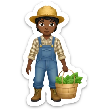 The rapper lucki in a farmer outfit sticker