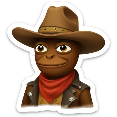 pepe cowboy sticker