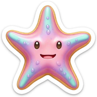 pastel melted starfish sticker