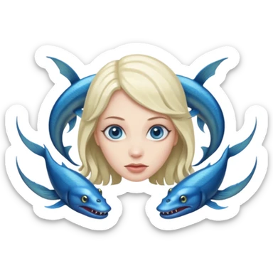 scylla a woman with six eel heads sticker