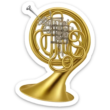 French horn sticker