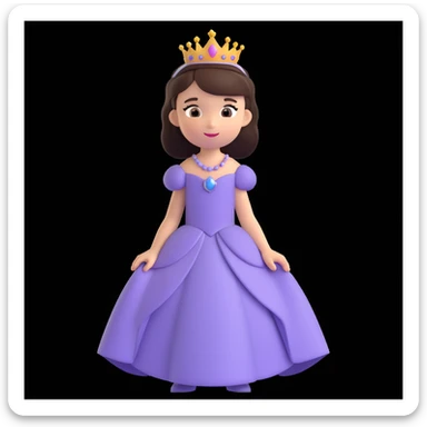 girls in a princess dress sticker