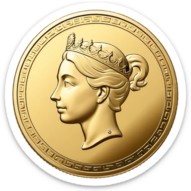 A BRITISH POUND COIN sticker