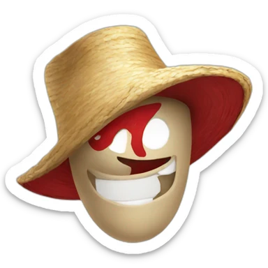 Strawhat with red sticker