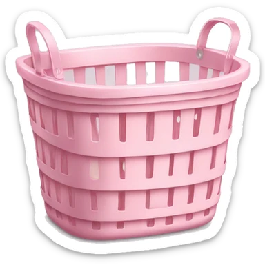 Pastel pink laundry basket  sticker