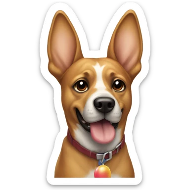 a dog in the form of a balloon sticker